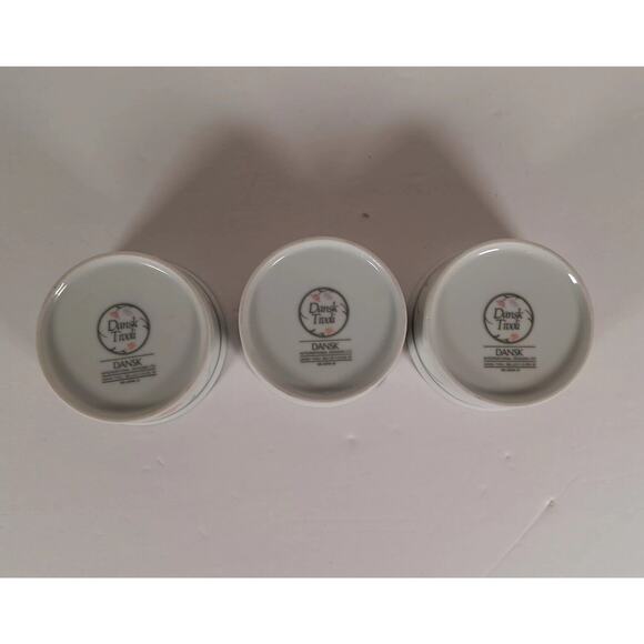 Set Of 3 Vintage Dansk Tivoli Belles Fleurs Ramekins Bowls 4 1/4 Diameter - Picture 5 of 7